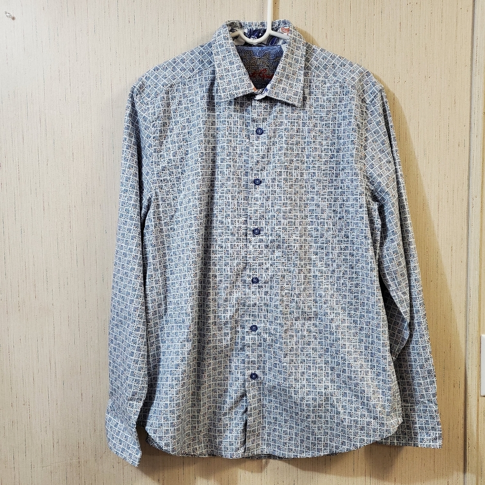 Robert Graham Men's Long Sleeve Button Down Shirt Classic Fit Size Large NWOT